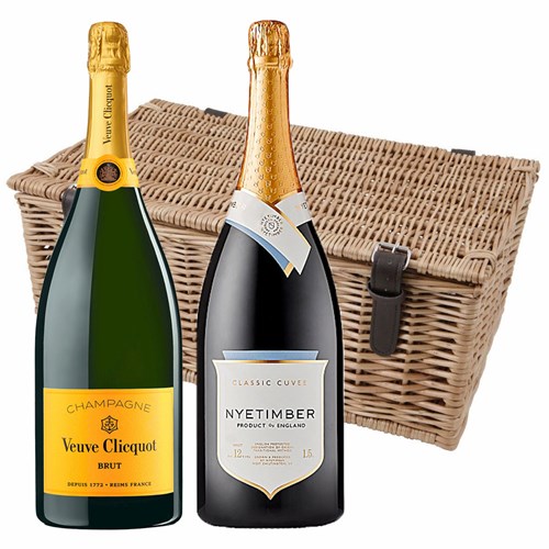 Nyetimber And Veuve Clicquot Brut Duo Magnum Hamper | Luxury Champagne Gift